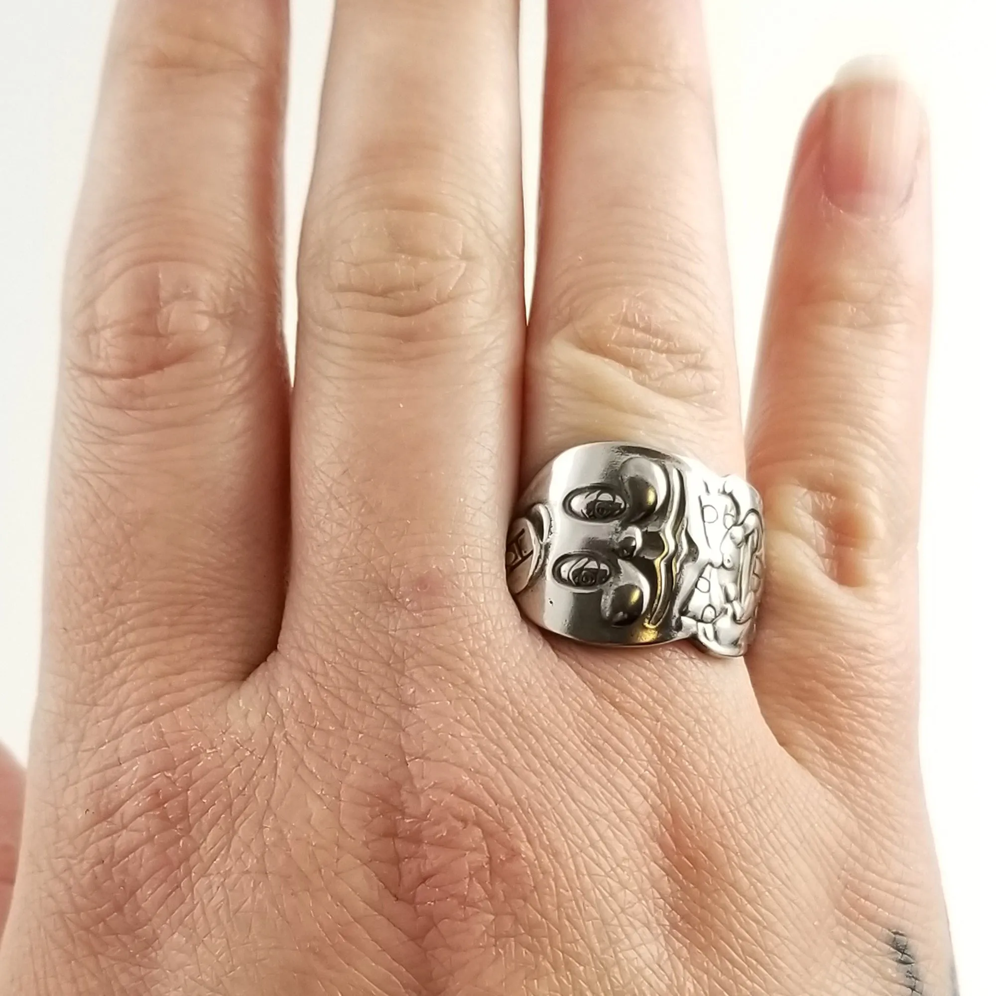 Vintage Humpty Dumpty Stainless Steel Spoon Ring