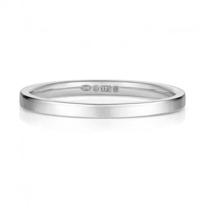 Wedding Band 9K Flat Court 1.7mm-1.7 Wedding  Ring W120WH