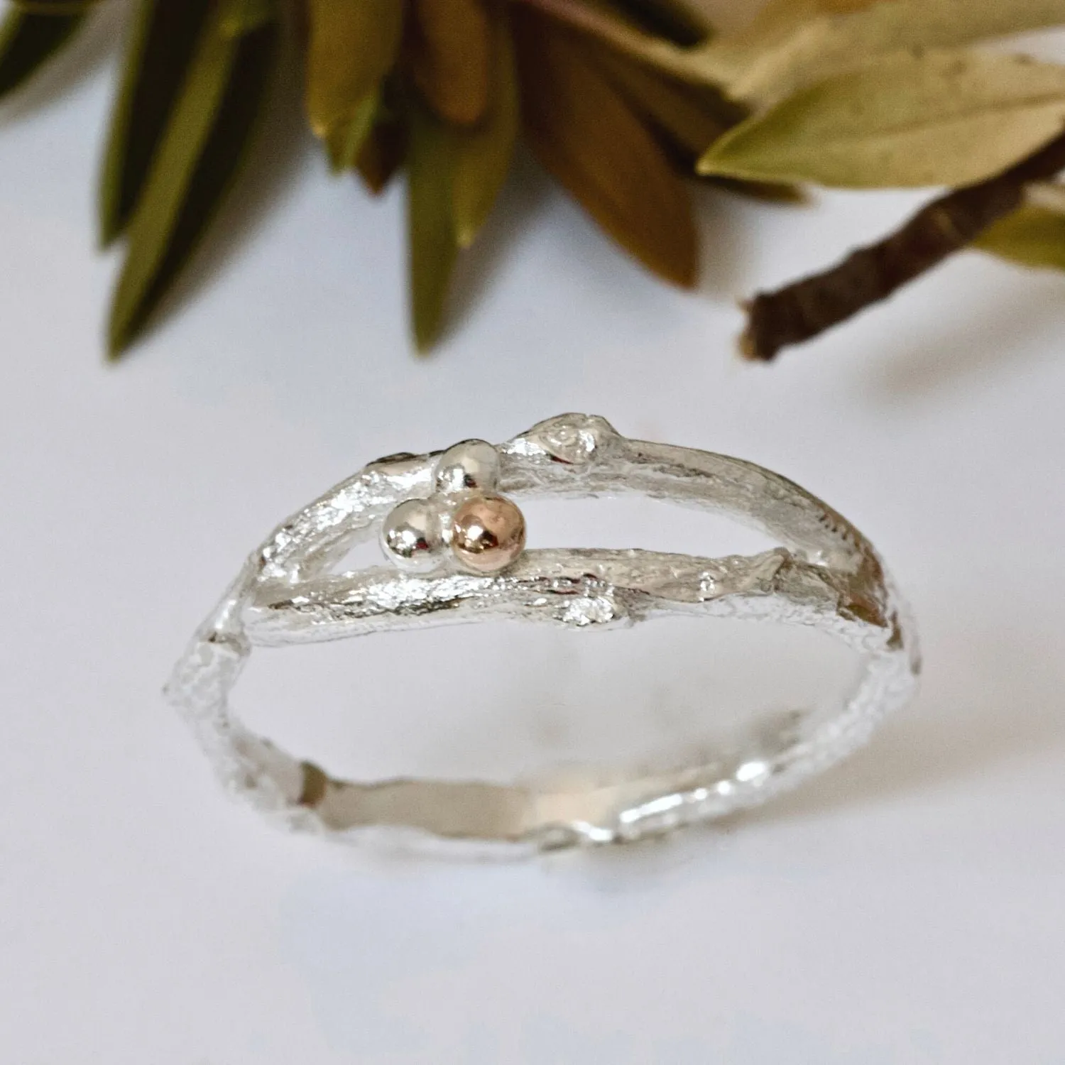 Woodland Twig Ring, Twig Wedding Band