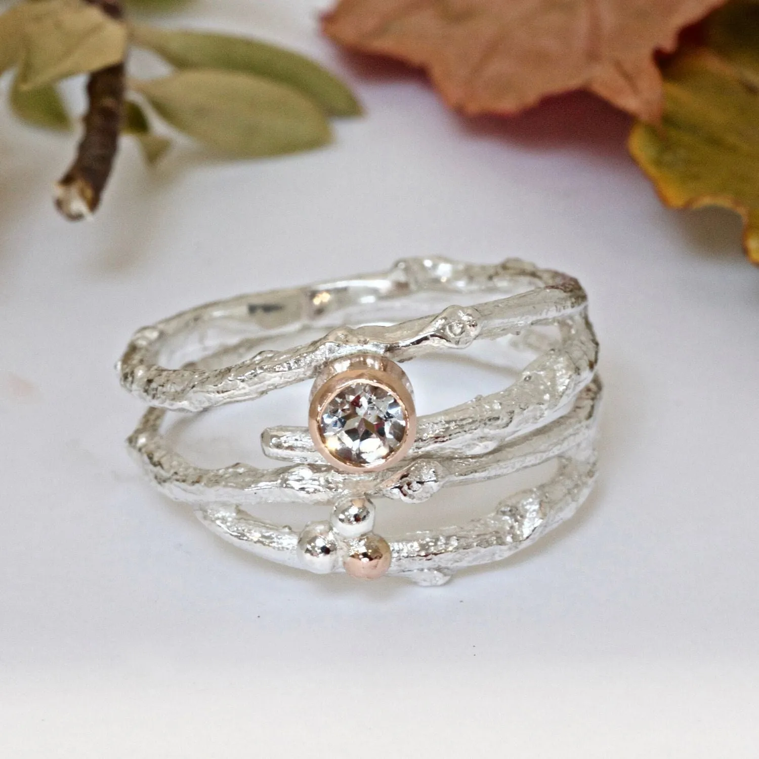 Woodland Twig Ring, Twig Wedding Band