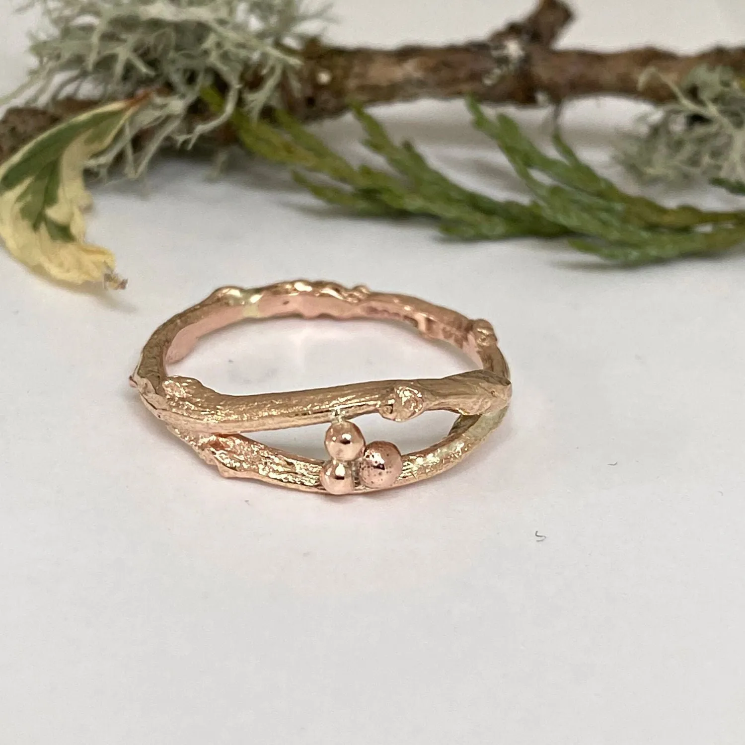 Woodland Twig Ring, Twig Wedding Band