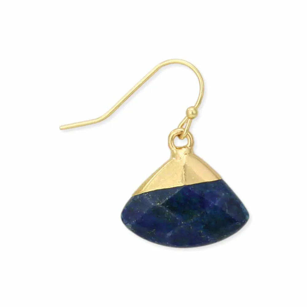 Zad Gold Dipped Luxury Lapis Earrings