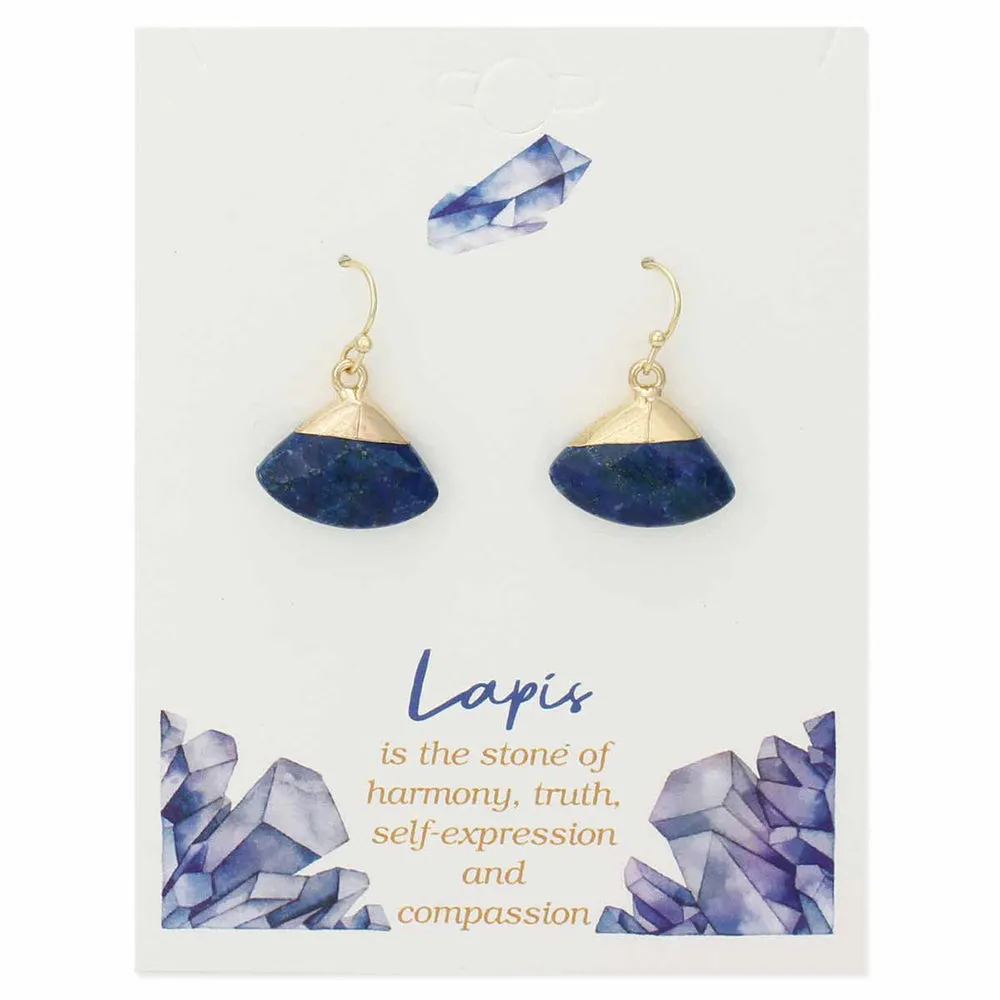 Zad Gold Dipped Luxury Lapis Earrings