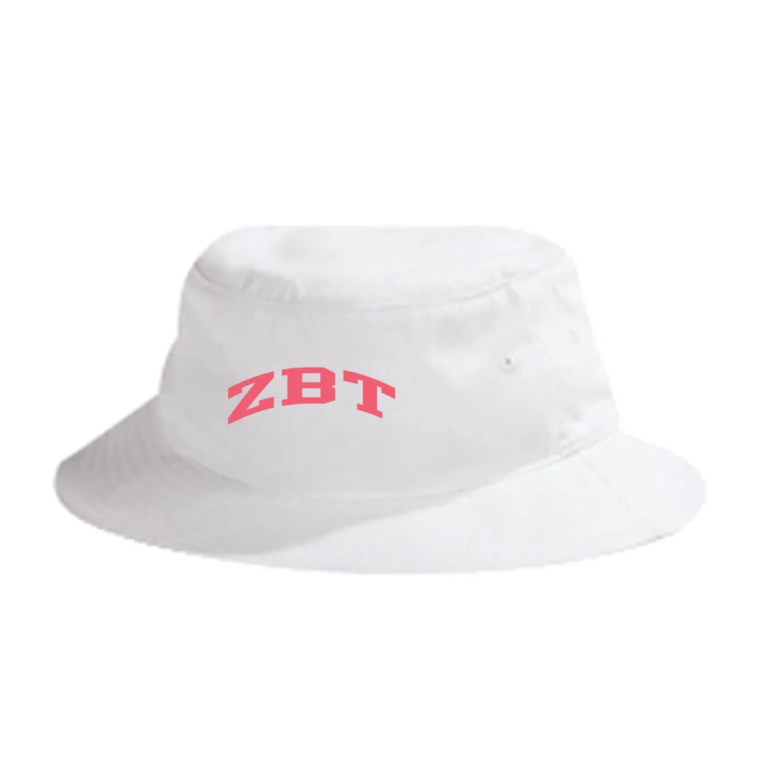 ZBT Beach Day White bucket hat